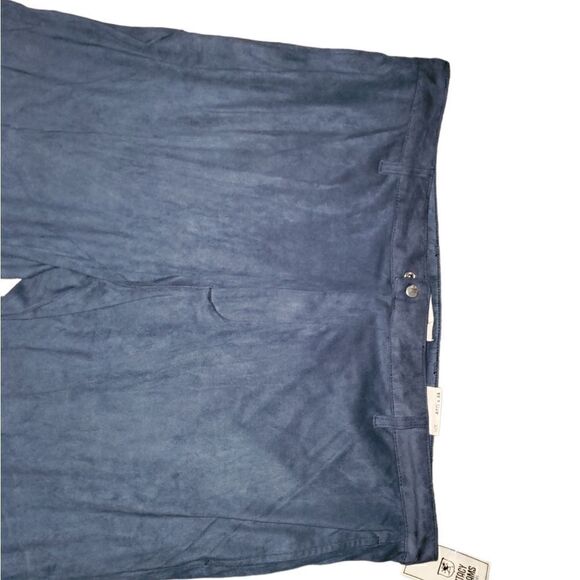 Stacey Adams Men's Big & Tall Navy Micro-Suede Pants Size 44 Waist By 34 Length - Picture 3 of 7